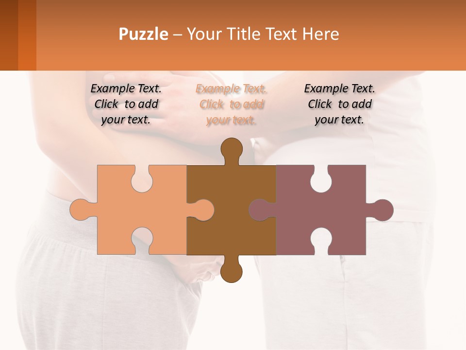 A Man And A Woman Holding Their Stomach PowerPoint Template