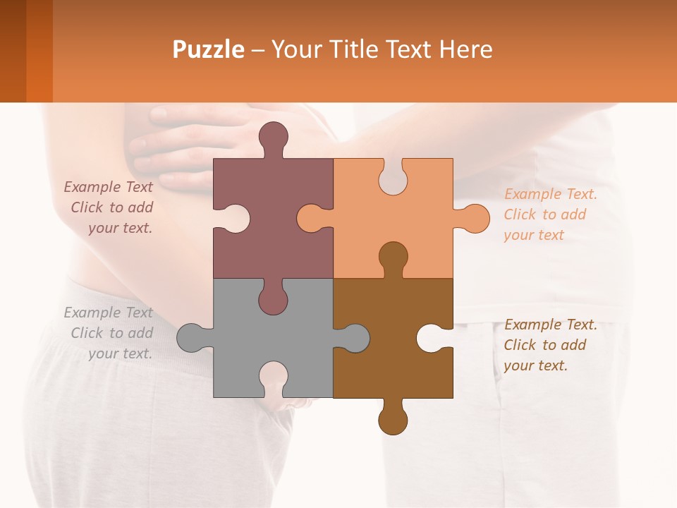 A Man And A Woman Holding Their Stomach PowerPoint Template