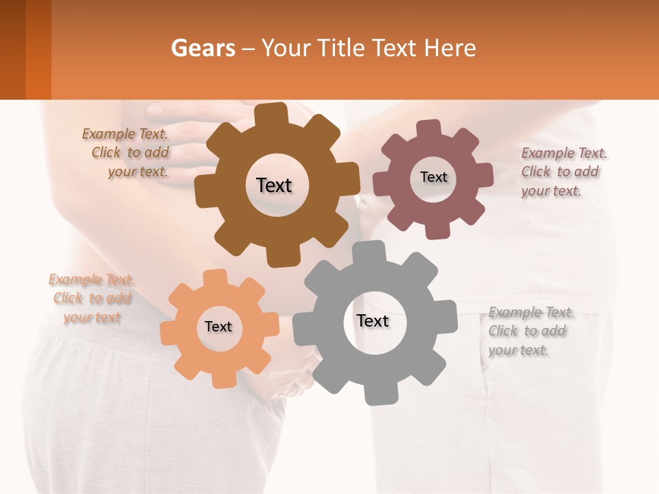 A Man And A Woman Holding Their Stomach PowerPoint Template