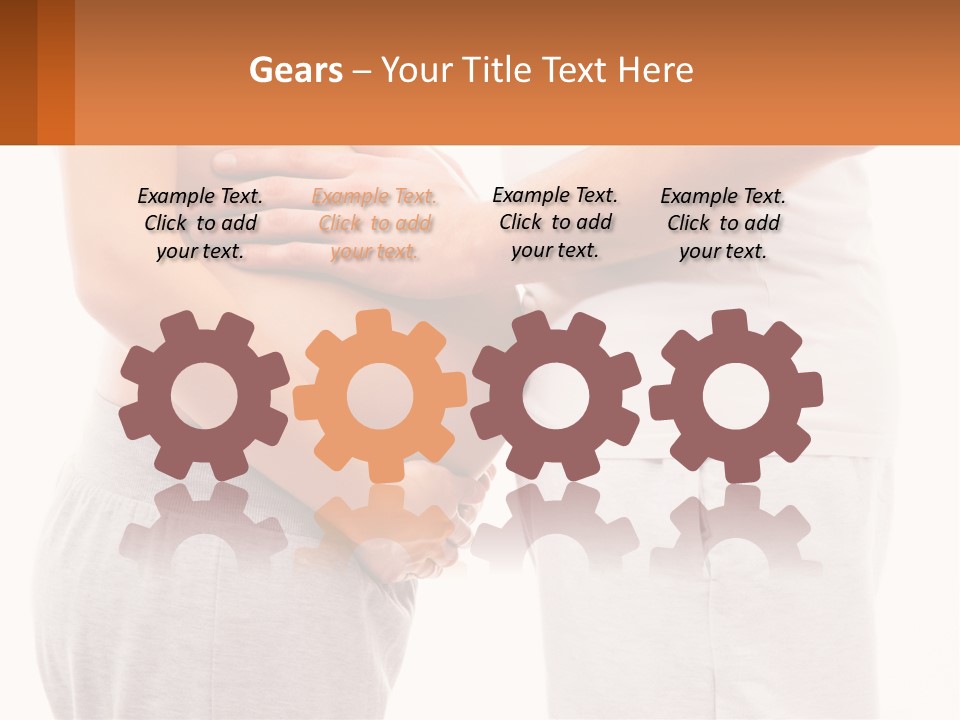 A Man And A Woman Holding Their Stomach PowerPoint Template