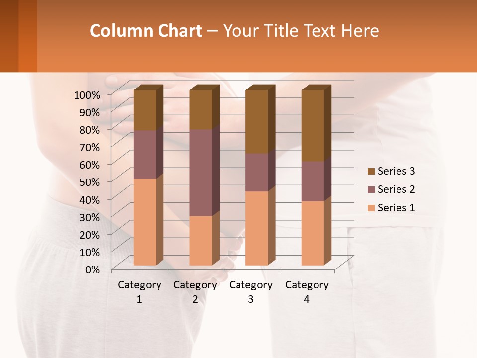 A Man And A Woman Holding Their Stomach PowerPoint Template