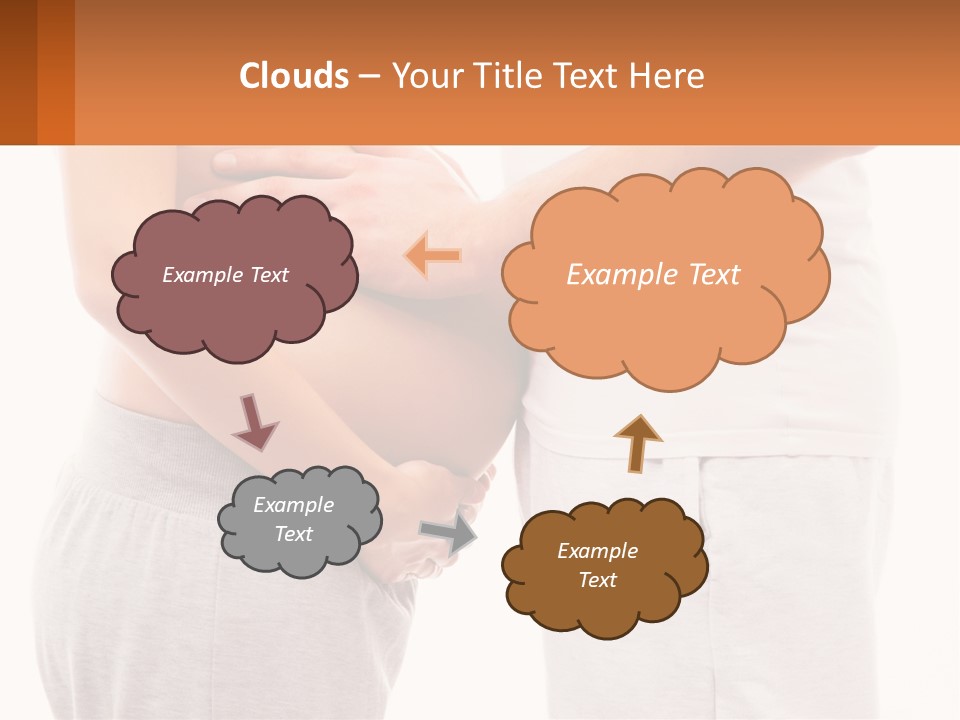 A Man And A Woman Holding Their Stomach PowerPoint Template