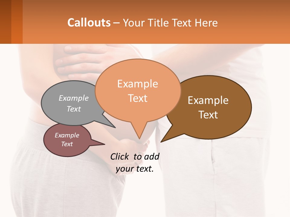 A Man And A Woman Holding Their Stomach PowerPoint Template