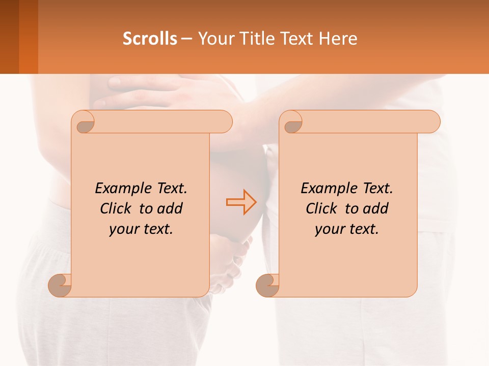 A Man And A Woman Holding Their Stomach PowerPoint Template
