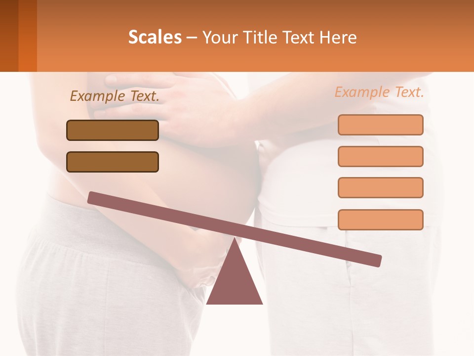 A Man And A Woman Holding Their Stomach PowerPoint Template