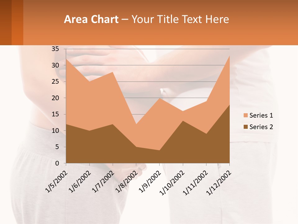 A Man And A Woman Holding Their Stomach PowerPoint Template