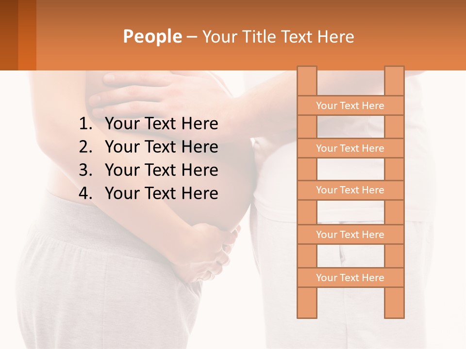 A Man And A Woman Holding Their Stomach PowerPoint Template