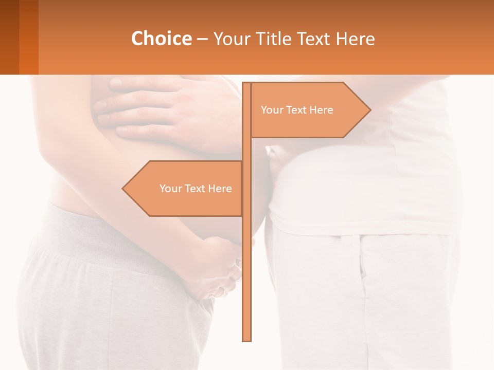 A Man And A Woman Holding Their Stomach PowerPoint Template