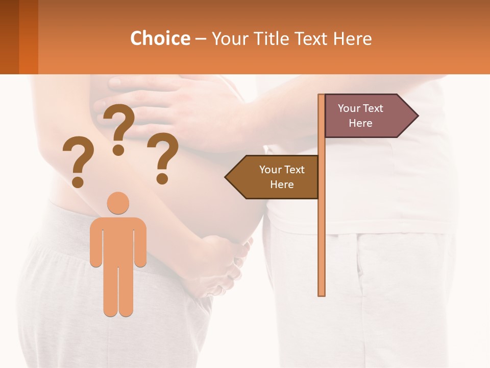 A Man And A Woman Holding Their Stomach PowerPoint Template