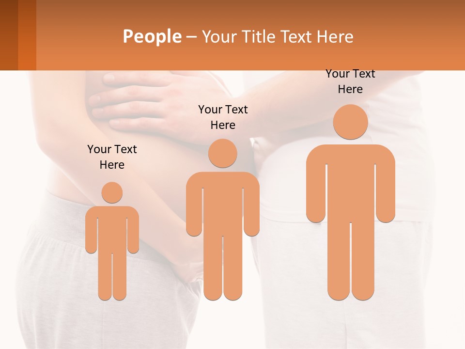 A Man And A Woman Holding Their Stomach PowerPoint Template