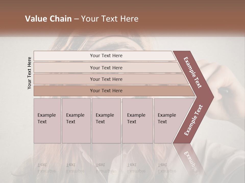 A Woman Looking Through A Magnifying Glass PowerPoint Template