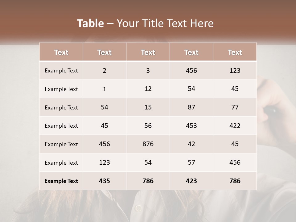 A Woman Looking Through A Magnifying Glass PowerPoint Template