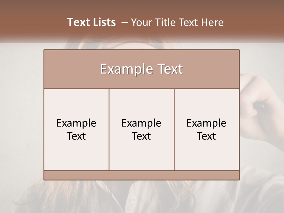 A Woman Looking Through A Magnifying Glass PowerPoint Template