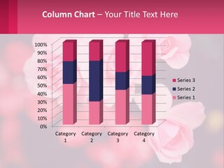 A Bunch Of Pink Roses On A Purple Background PowerPoint Template