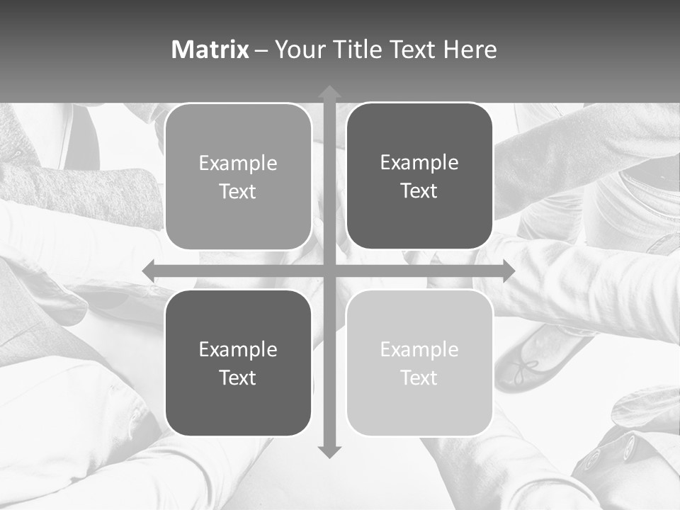 A Group Of People Putting Their Hands Together PowerPoint Template