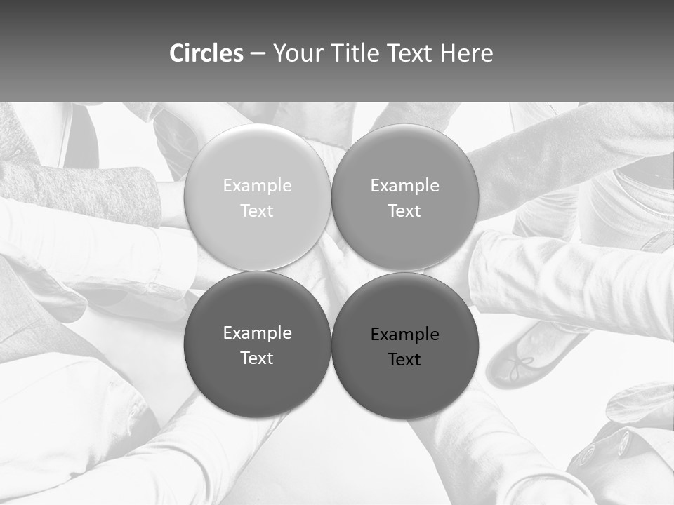 A Group Of People Putting Their Hands Together PowerPoint Template