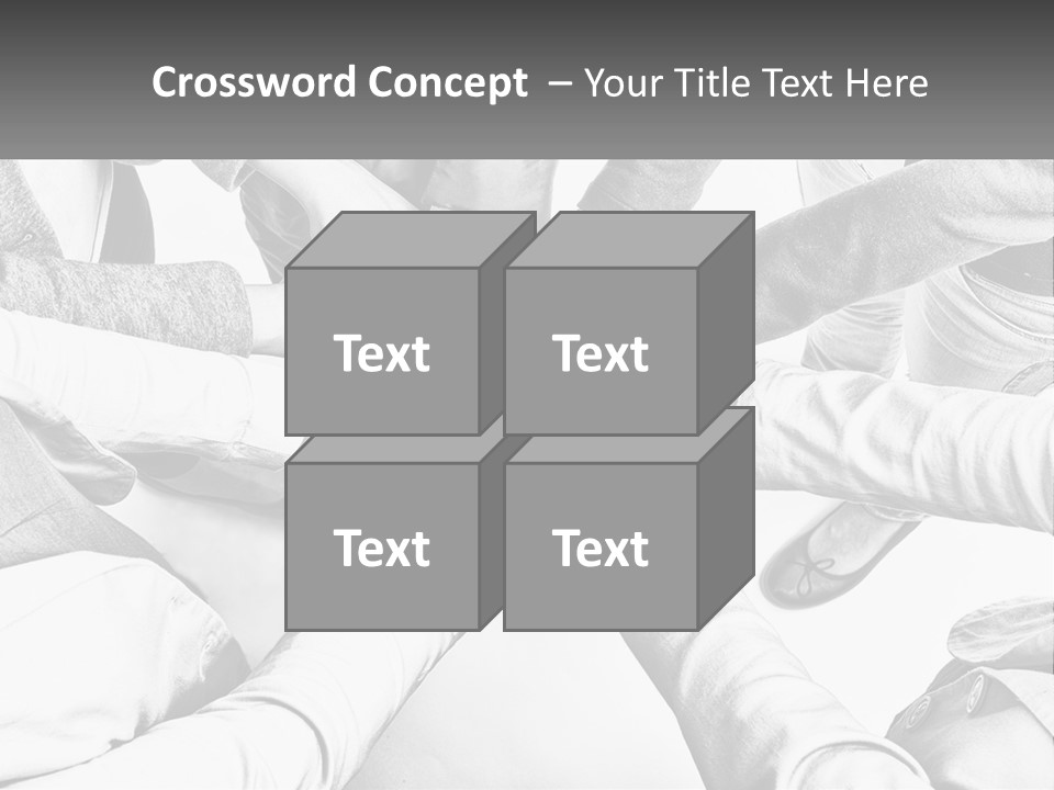 A Group Of People Putting Their Hands Together PowerPoint Template