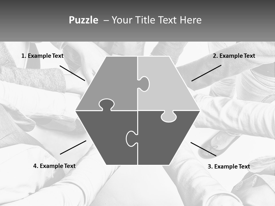 A Group Of People Putting Their Hands Together PowerPoint Template