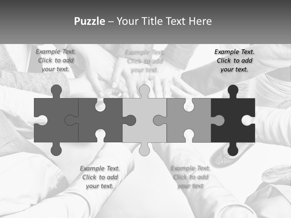 A Group Of People Putting Their Hands Together PowerPoint Template