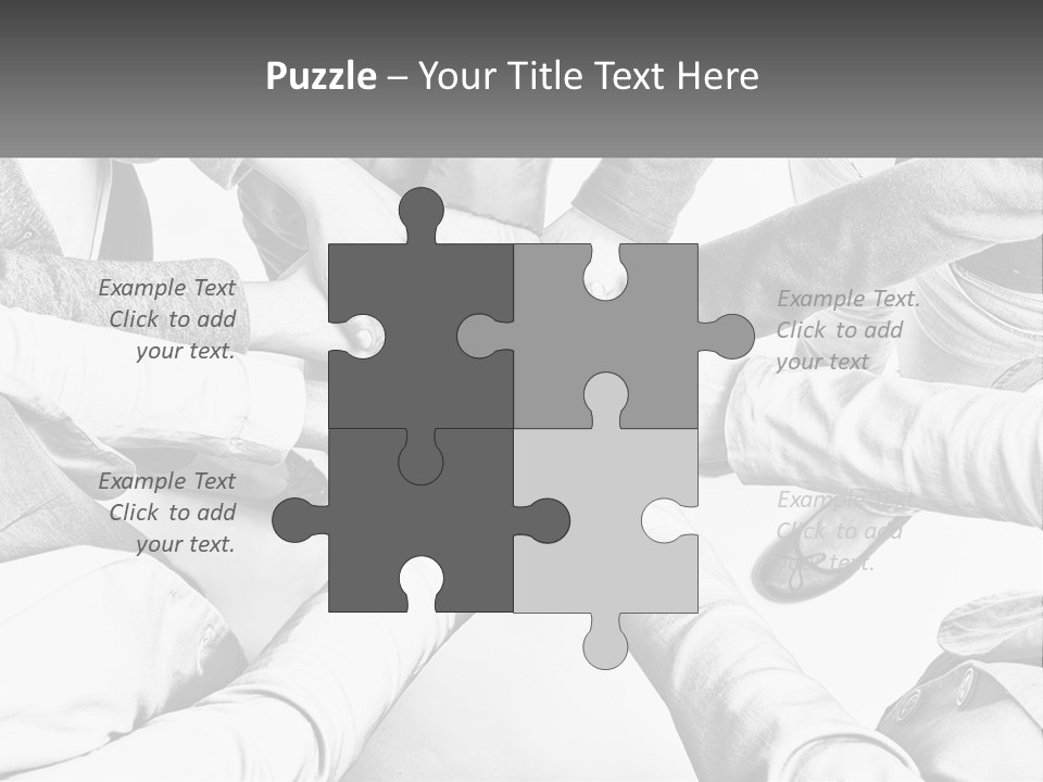 A Group Of People Putting Their Hands Together PowerPoint Template