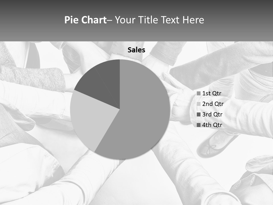 A Group Of People Putting Their Hands Together PowerPoint Template