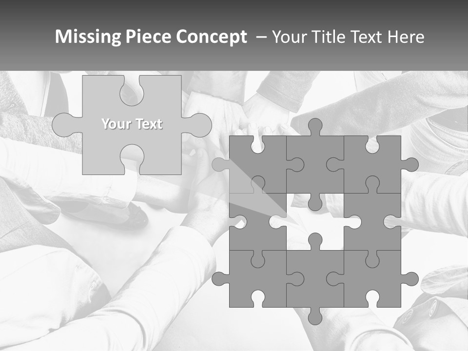 A Group Of People Putting Their Hands Together PowerPoint Template