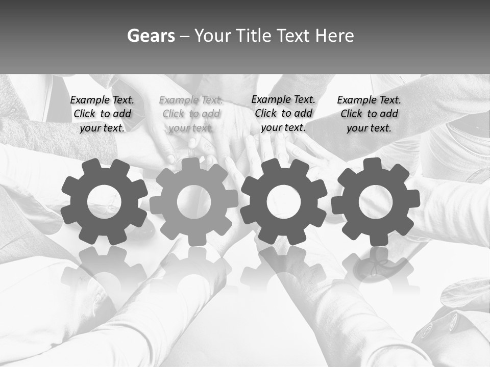 A Group Of People Putting Their Hands Together PowerPoint Template