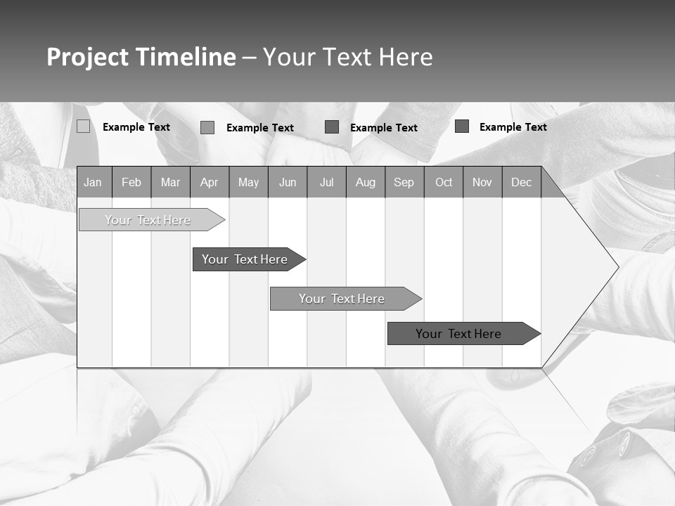 A Group Of People Putting Their Hands Together PowerPoint Template
