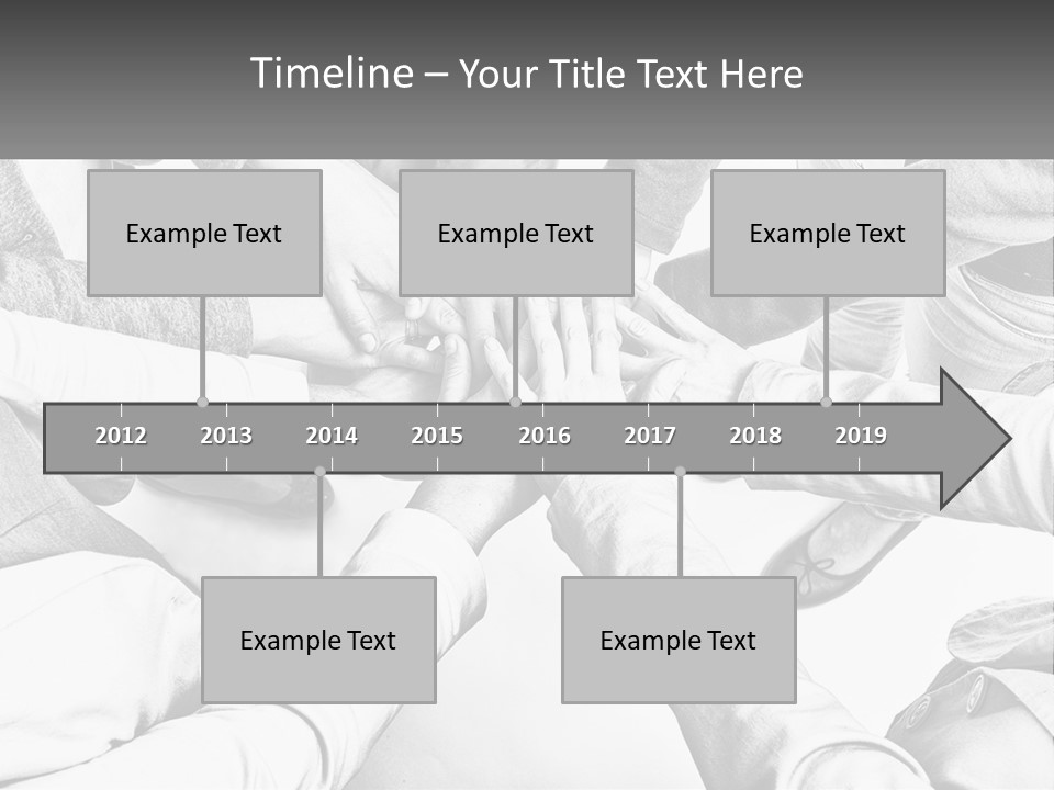 A Group Of People Putting Their Hands Together PowerPoint Template