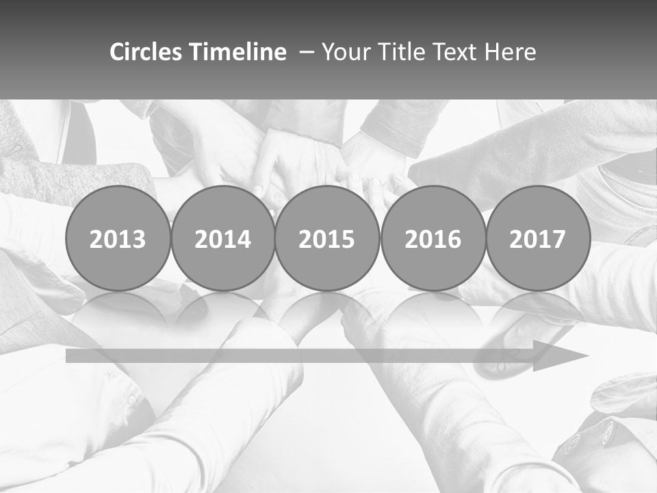 A Group Of People Putting Their Hands Together PowerPoint Template