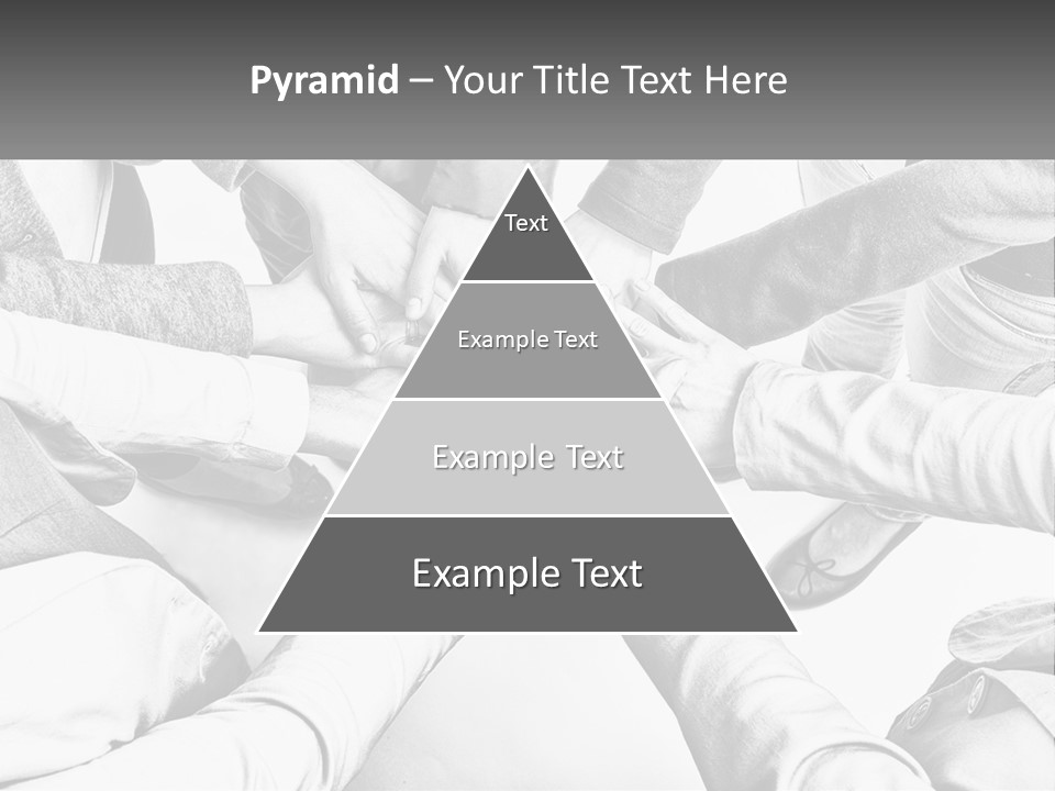 A Group Of People Putting Their Hands Together PowerPoint Template