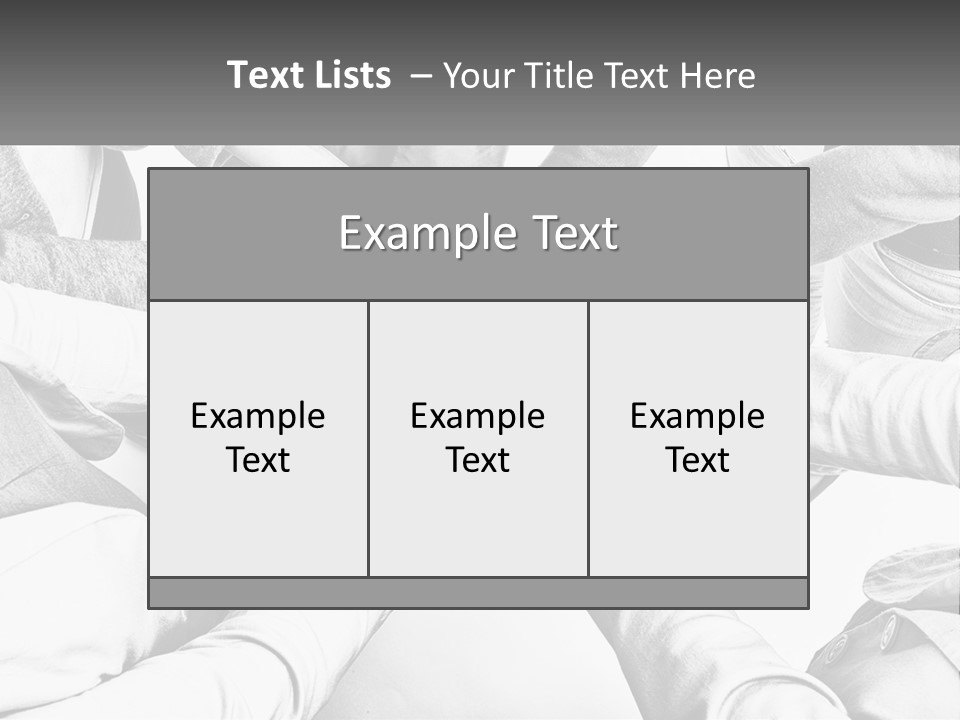 A Group Of People Putting Their Hands Together PowerPoint Template