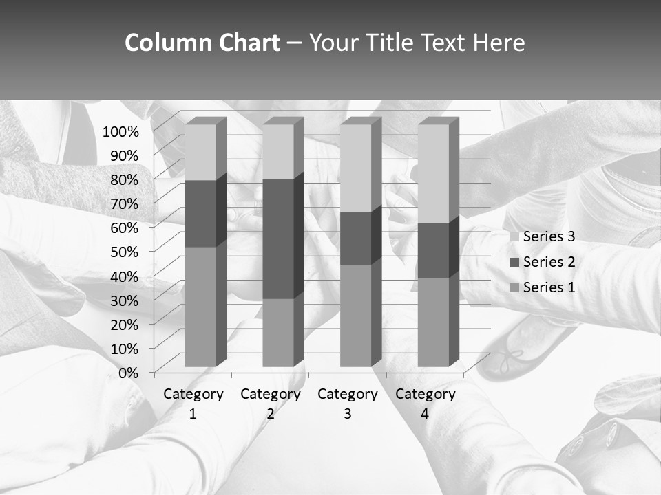 A Group Of People Putting Their Hands Together PowerPoint Template