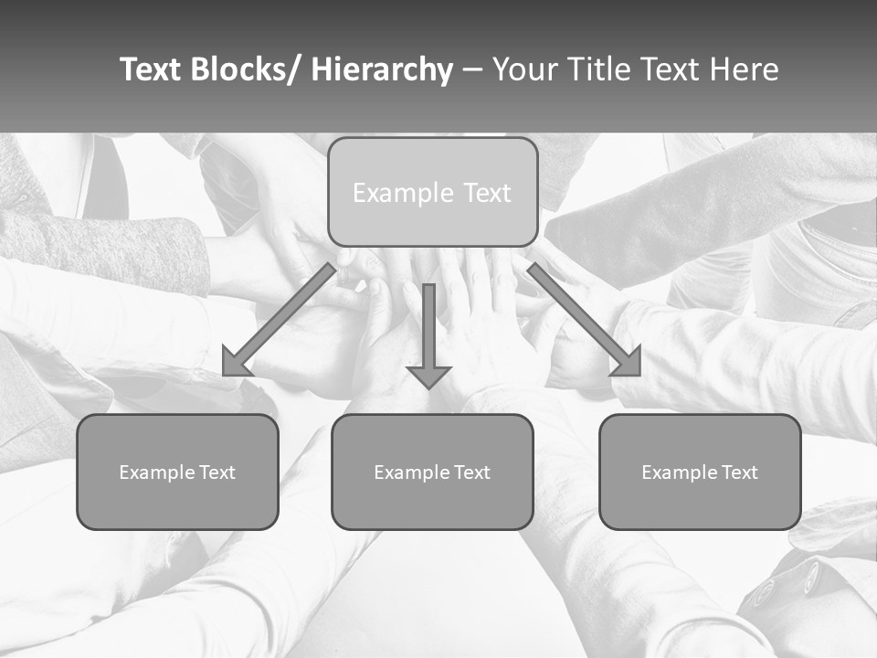 A Group Of People Putting Their Hands Together PowerPoint Template