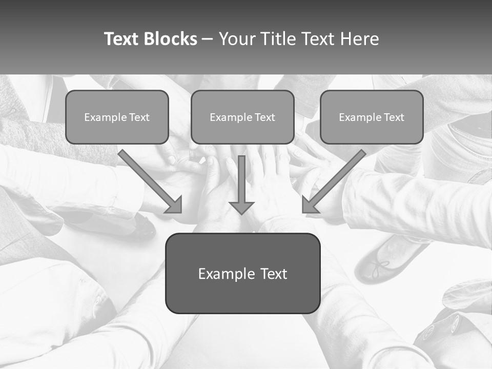 A Group Of People Putting Their Hands Together PowerPoint Template