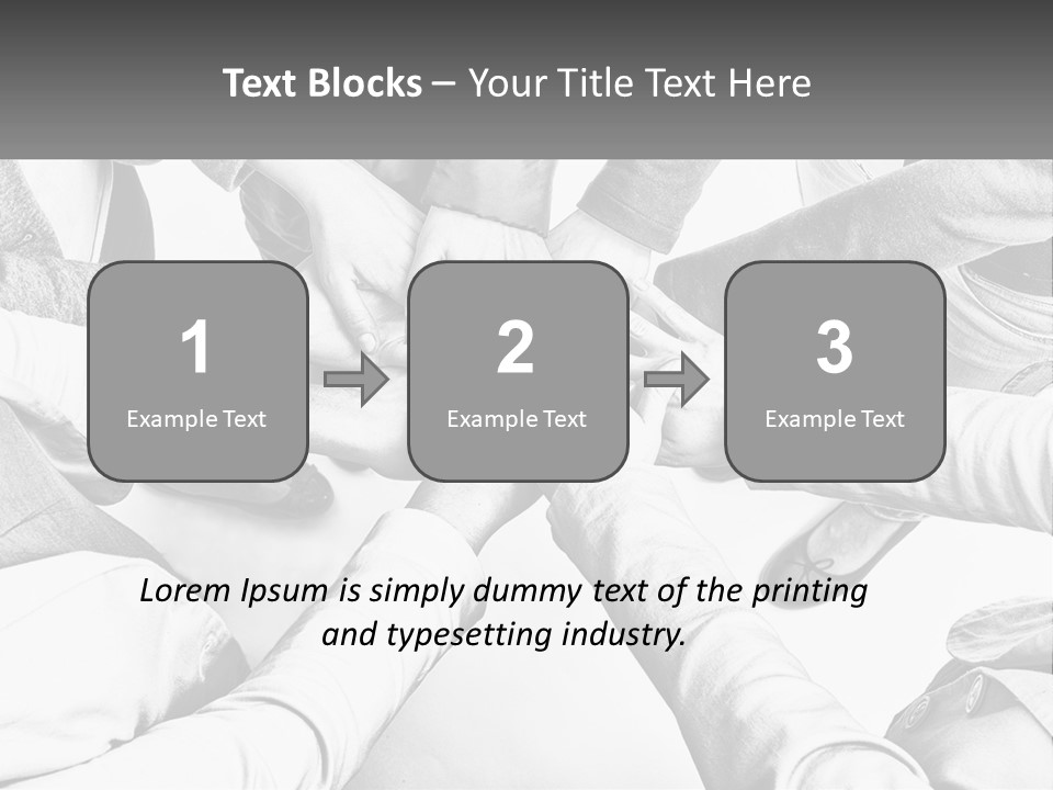 A Group Of People Putting Their Hands Together PowerPoint Template