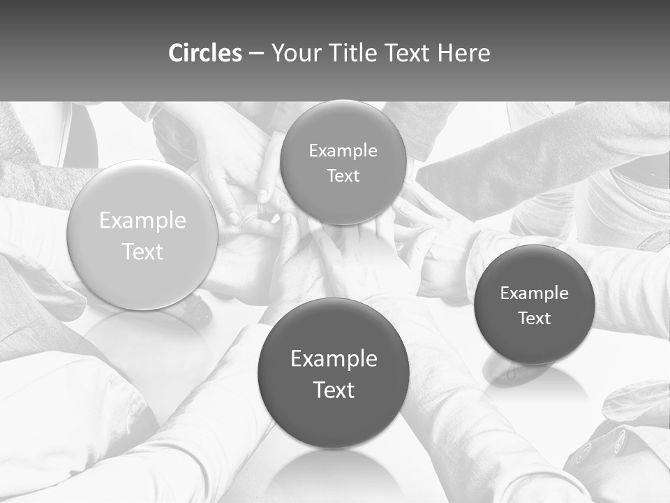 A Group Of People Putting Their Hands Together PowerPoint Template