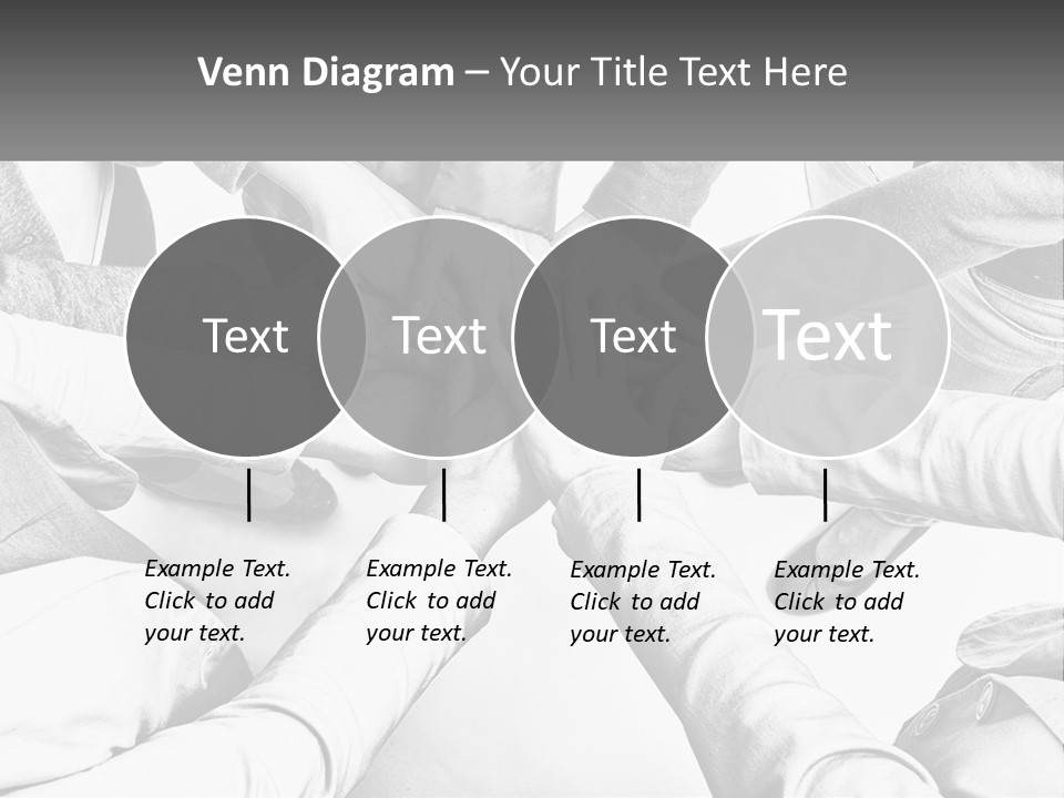 A Group Of People Putting Their Hands Together PowerPoint Template