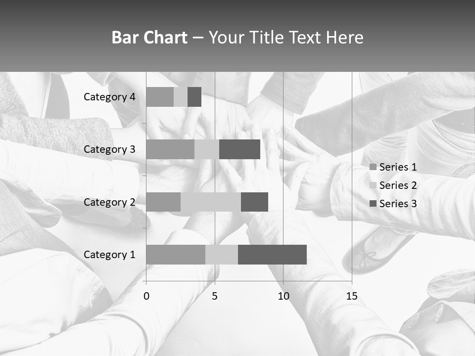 A Group Of People Putting Their Hands Together PowerPoint Template