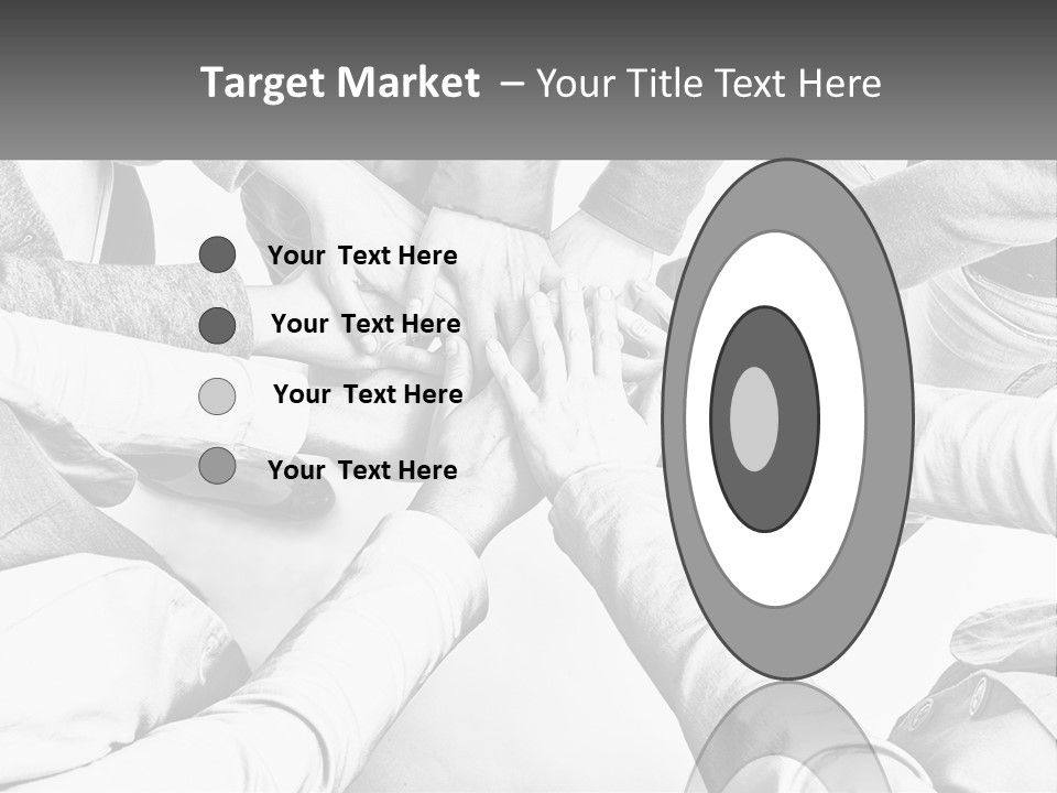 A Group Of People Putting Their Hands Together PowerPoint Template