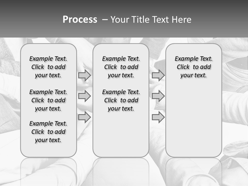 A Group Of People Putting Their Hands Together PowerPoint Template