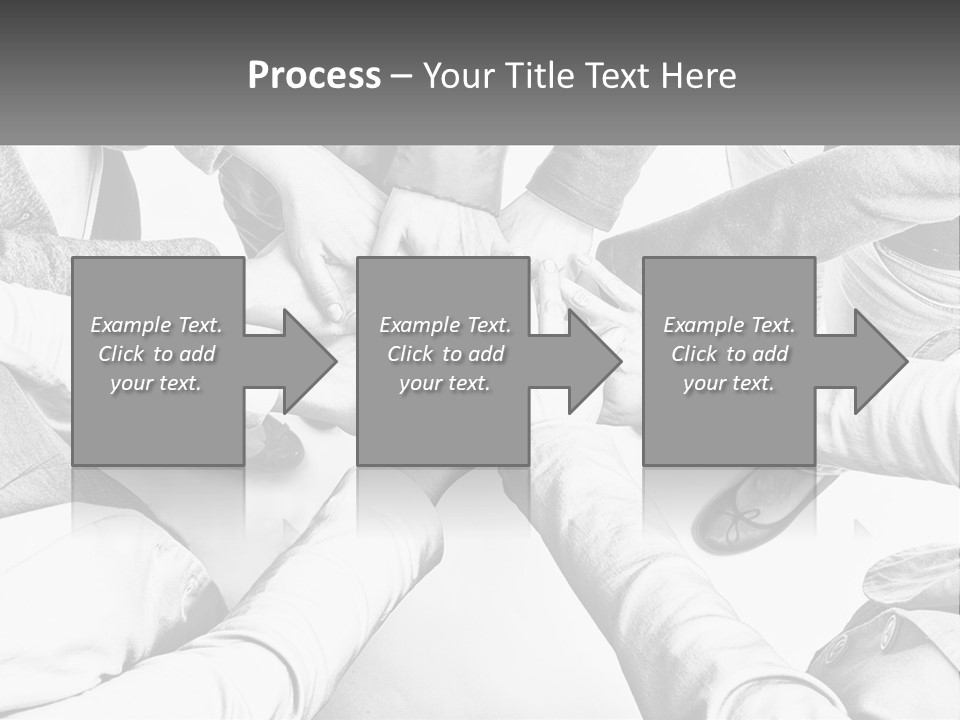 A Group Of People Putting Their Hands Together PowerPoint Template