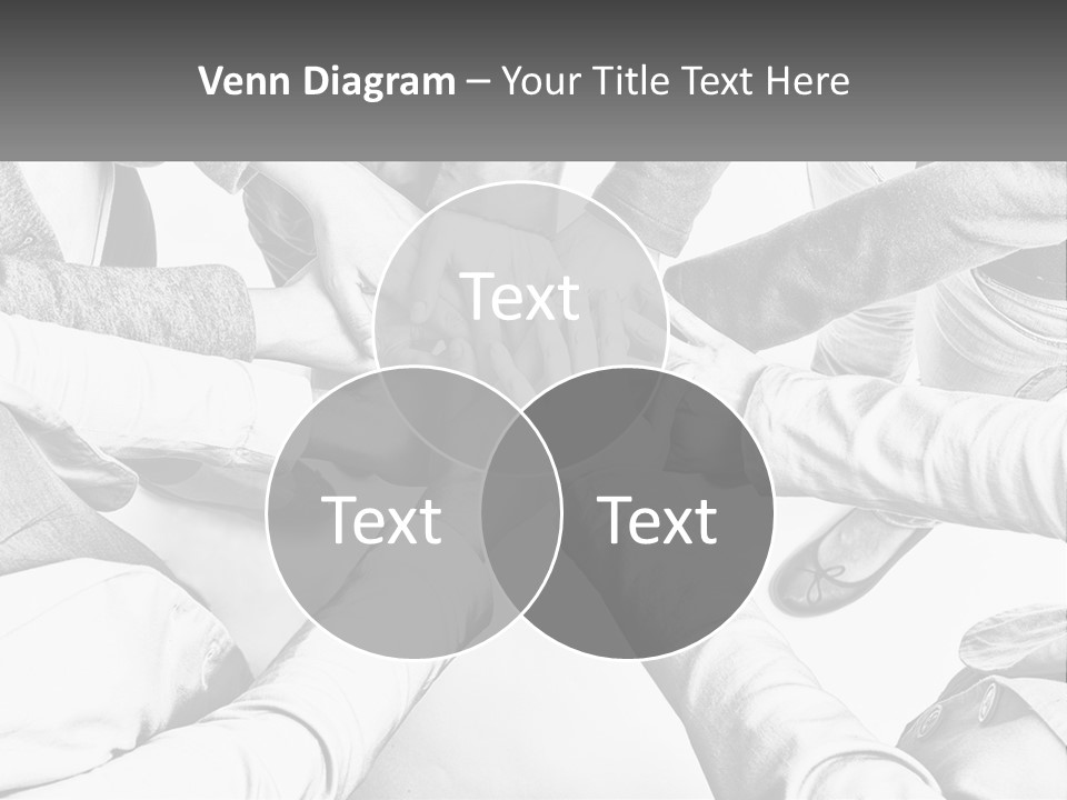 A Group Of People Putting Their Hands Together PowerPoint Template