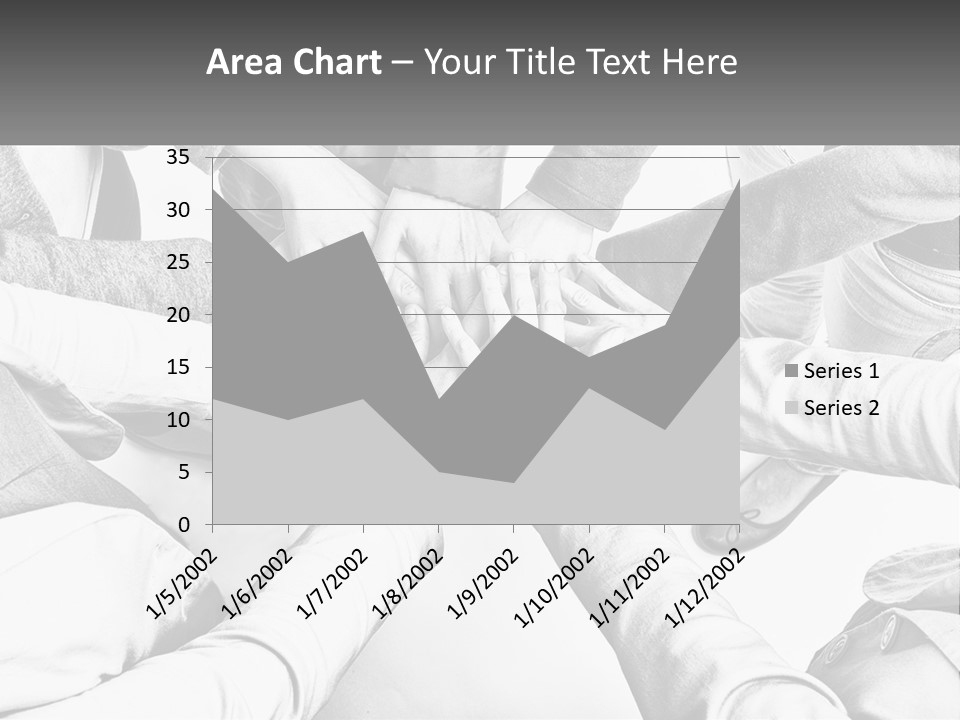 A Group Of People Putting Their Hands Together PowerPoint Template