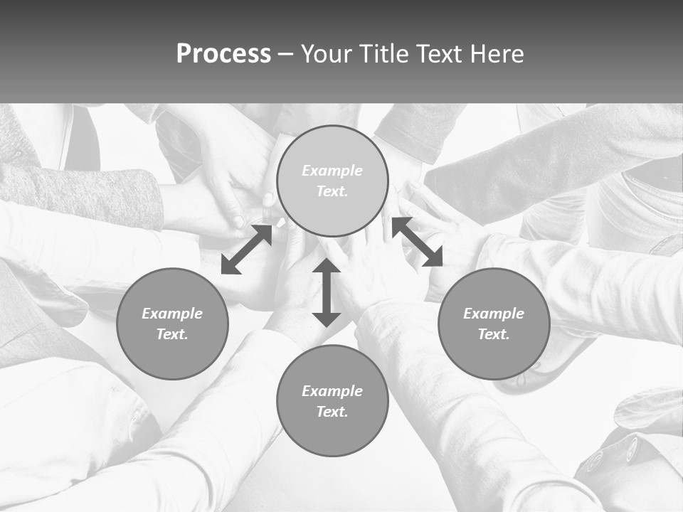 A Group Of People Putting Their Hands Together PowerPoint Template