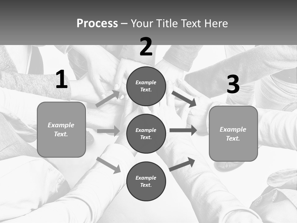 A Group Of People Putting Their Hands Together PowerPoint Template