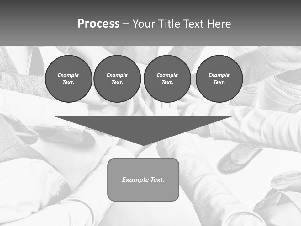 A Group Of People Putting Their Hands Together PowerPoint Template
