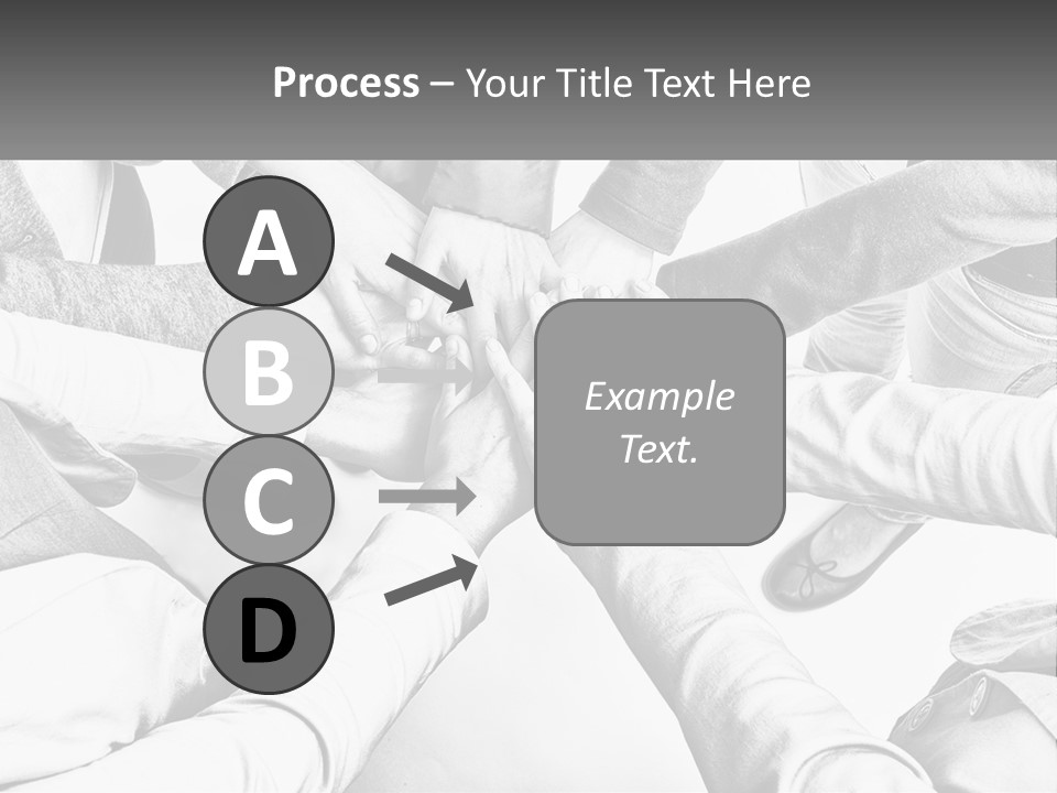 A Group Of People Putting Their Hands Together PowerPoint Template