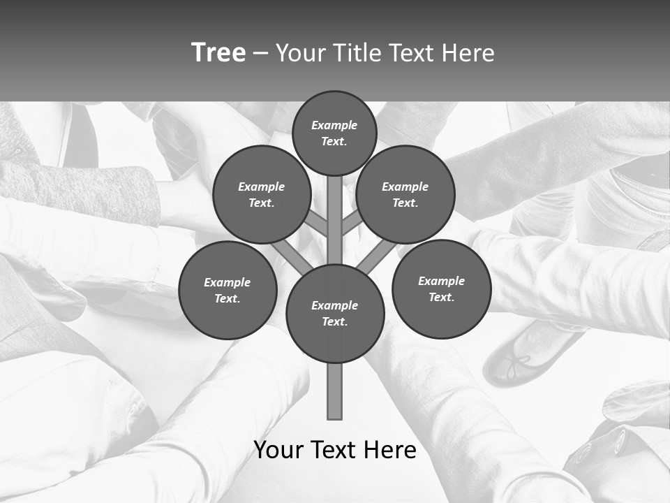 A Group Of People Putting Their Hands Together PowerPoint Template