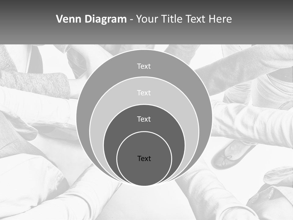 A Group Of People Putting Their Hands Together PowerPoint Template